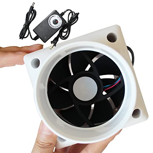 JNHGSHUAISDF Ventilator Wandmontierter Abluftventilator, 3 Zoll 12V 7W Kanalventilator Weiß Inline-Lüftungsabluft for Grow Tent Kellerwerkstatt von JNHGSHUAISDF