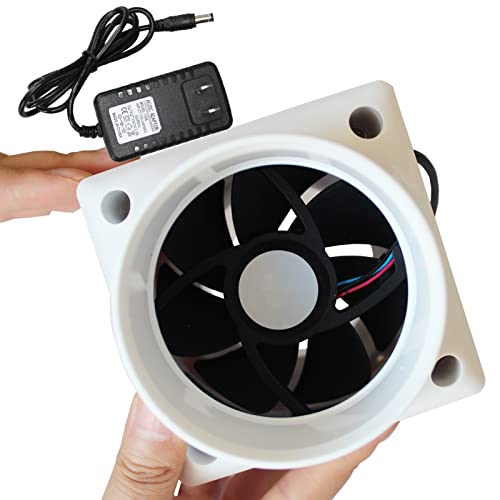 JNHGSHUAISDF Ventilator Wandmontierter Abluftventilator, 3 Zoll 12V 7W Kanalventilator Weiß Inline-Lüftungsabluft for Grow Tent Kellerwerkstatt von JNHGSHUAISDF