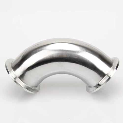 Luftleitungsschläuche Luftschlaucharmaturen 1 STK 3/4" 1"2" 19mm-63mm Rohr OD Sanitär Tri Klemme Ferrule OD 90 Grad Ellenbogen, Edelstahl 304 Homebrew Rohrverschraubung(63mm x Ferrule 77.5) von JNHGSHUAISDF