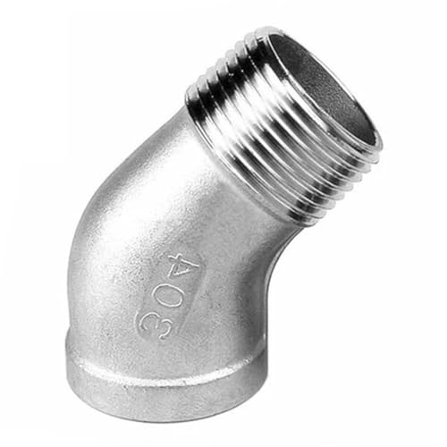 Luftschlauchschläuche Luftleitfitting 1/4" 3/8" 1/2" 3/4" 1" 1-1/4" 1-1/2" 2" 3" 4" weiblich zu männlich Bogen 45 Grad Verbinder Edelstahlrohr 304 Montage, 1 Stück (3 Inch) von JNHGSHUAISDF