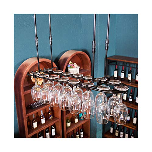 JNIUGD Bar-Einheit, schwebende Regale, wandmontiertes Weinregal aus Metall für Zuhause | Weinflasche | Hängender Stielglashalter | Korkaufbewahrung | Lagerregal | Wohn- und Küchendekoration von JNIUGD