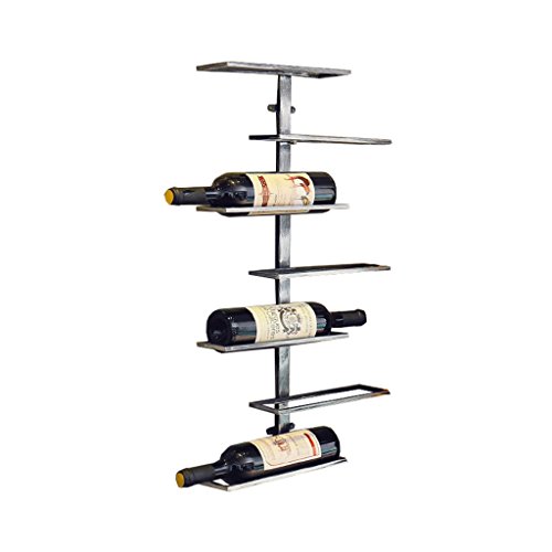JNIUGD Wandmontierte Weinregale, hängender Weinflaschenhalter, Lagerregale für Weinausrüstung aus Metall und Eisen, Bar-Wanddekoration, Ausstellungsanwendung – für 7 Weinflaschen von JNIUGD