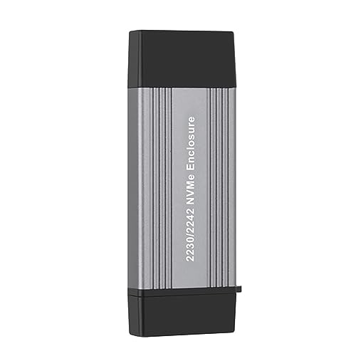 JNJOOD 1 PC SSD NVME M2 externer Adapter NVME Schlüssel PCIE NVME M/M+B A USB 3.1 10 Gbit/s Unterstützt 2230 2242 M.2 SSD Box NVME aus Aluminiumlegierung von JNJOOD