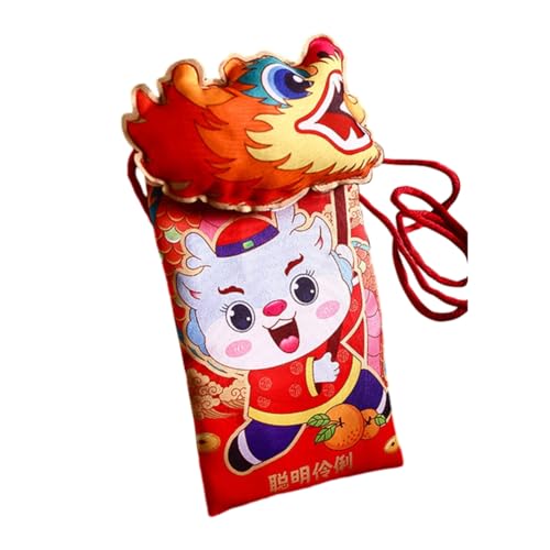 JNJOOD 1 Stück 2024 Drachenjahr Chinesisches Neujahr Stoff Roter Umschlag Frühlingsfest Kinder Neujahr Geld Roter Umschlag Roter Umschlag F von JNJOOD