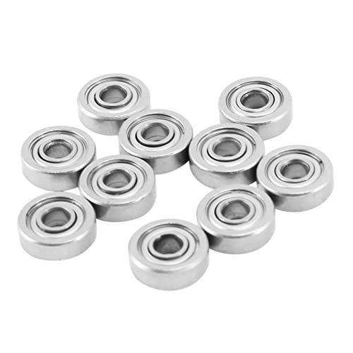 JNJOOD 10 Stück Modell Radialkugellager abgeschirmt Metallisch geschirmt Miniaturmodell Modell: 604 Zz 4 x 12 x 4 mm von JNJOOD