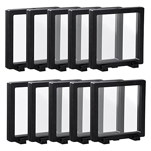 JNJOOD 10 x Schwarz 3D Floating Case 3D Floating Case Holder Coin Display schwimmend mit Ständer für Schmuck mit Münzmedaillons JNJOOD 10 x Schwarz 3D Floating Case 3D Floating Case Holder Coin Display schwimmend mit Ständer für Schmuck mit Münzmedaillons von JNJOOD