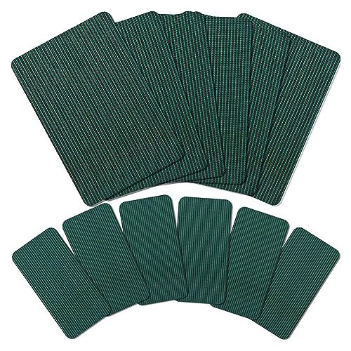 JNJOOD 12 Stück Pool-Sicherheitsabdeckungs-Patch, Pool-Abdeckungsflicken, Selbstklebende Pool-Abdeckung, 30,5 X 20,3 Cm/10,2 X 20,3 cm, Reparaturset, Passend für Schwimmbäder von JNJOOD