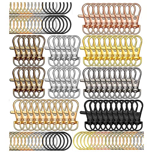 JNJOOD 140 Stück Karabinerhaken Drehbar Karabiner Verschluss Ein Karabiner Clip für von JNJOOD