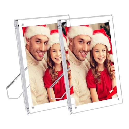 JNJOOD 2 Packungen Acryl-Bilderrahmen 5 x 7 mit Ständer Tischrahmen Rahmen transparent JNJOOD 2 Packungen Acryl-Bilderrahmen 5 x 7 mit Ständer Tischrahmen Rahmen transparent von JNJOOD