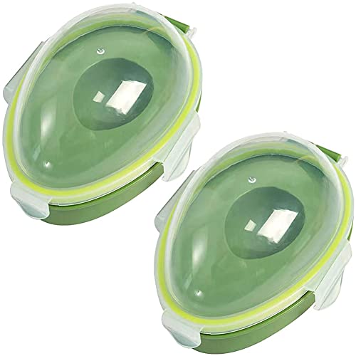 JNJOOD 2er Pack Fruit Avocado Crisper Box Obst Storage Set Behälter Schutzständer für Küchenutensilien von JNJOOD