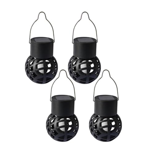 JNJOOD 4 Stück LED für den Außenbereich Effekt hängende Laterne Wasserdicht Gartendekoration Solarlampe Fee Licht für Terrasse Garten Hof von JNJOOD