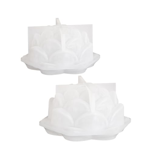 JNJOOD 4 Stück große 3D-Kerzenformen aus Silikon in Form von DIY handgefertigt mit Blumen, Aromatherapie, Harz, Kit zur Herstellung von Seifen von JNJOOD