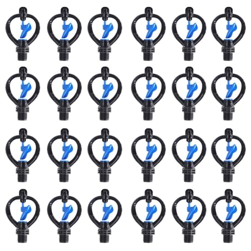 JNJOOD 50 Stück G1/2 Sprinkler mit automatischer 360-Grad-Drehung. Automatischer Außendraht-Einspritzboquilla. von JNJOOD