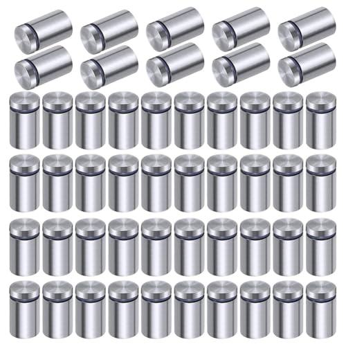 JNJOOD 50er-Pack Abstandsschrauben für, Abstandsschrauben-Set Aus Edelstahl, Glasbefestigungsteile (1/2 X 3/4) von JNJOOD