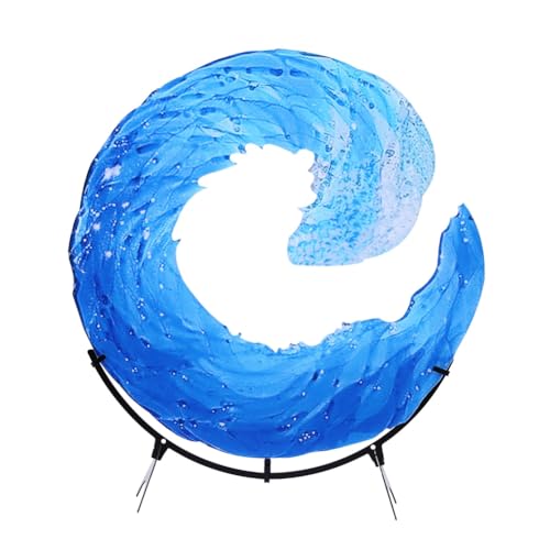 JNJOOD Acryl Skulptur Desktop Blaue Blume Statue Schlafzimmer Home Geschenk Ornamente Dekoration 12X12 cm von JNJOOD
