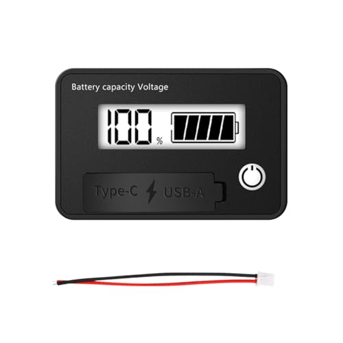 JNJOOD DC 8-30V LCD Digital Voltmeter Batterie Kapazitätsanzeige Lithium-Akku Spannungsprüfer Messgerät Werkzeug Typ C Ausgang, A JNJOOD DC 8-30V LCD Digital Voltmeter Batterie Kapazitätsanzeige Lithium-Akku Spannungsprüfer Messgerät Werkzeug Typ C Ausgang, A von JNJOOD