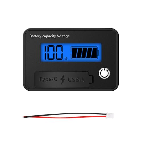 JNJOOD DC 8-30V LCD Digital Voltmeter Batterie Kapazitätsanzeige Lithium-Akku Spannungsprüfer Messgerät Werkzeug Typ C Ausgang, D JNJOOD DC 8-30V LCD Digital Voltmeter Batterie Kapazitätsanzeige Lithium-Akku Spannungsprüfer Messgerät Werkzeug Typ C Ausgang, D von JNJOOD
