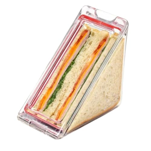 JNJOOD Dreieckiger Sandwichbehälter aus transparentem Kunststoff dreieckig mit Deckel Käse-Transportbehälter 1 Stück von JNJOOD