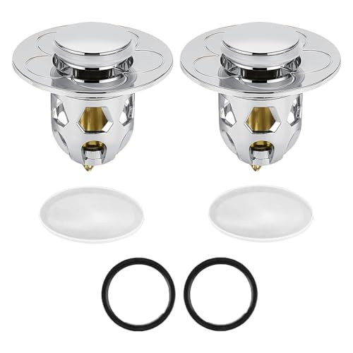 JNJOOD Edelstahl, Rebound Core Push-Typ-Spülbeckenstopfen, Universelles -Up-Abflusssieb mit Anti-Verstopfungssieb 34-40 mm JNJOOD Edelstahl, Rebound Core Push-Typ-Spülbeckenstopfen, Universelles -Up-Abflusssieb mit Anti-Verstopfungssieb 34-40 mm von JNJOOD