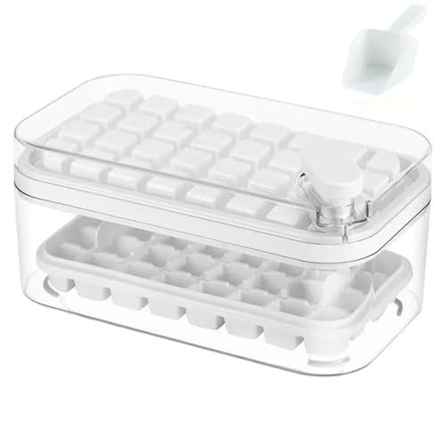 JNJOOD Eiswürfelbehälter mit Deckel Formen für Eiswürfel, Eiswürfel, Gefrierschrank, Form Eiswürfel, abnehmbarer Gefrierbehälter JNJOOD Eiswürfelbehälter mit Deckel Formen für Eiswürfel, Eiswürfel, Gefrierschrank, Form Eiswürfel, abnehmbarer Gefrierbehälter von JNJOOD