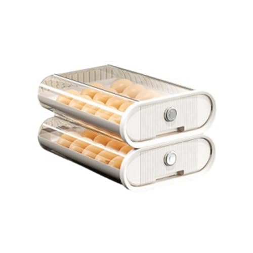 JNJOOD Geruchshemmende Eierbox, stapelbarer Eierbecher, Organizer für Kühlschrank mit automatischer Rollfunktion C JNJOOD Geruchshemmende Eierbox, stapelbarer Eierbecher, Organizer für Kühlschrank mit automatischer Rollfunktion C von JNJOOD