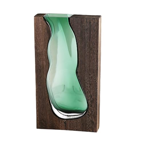 JNJOOD Haus aus Holz Glasvase Heben Wasser Blume Wohnzimmer Esstisch Anordnung Trockene Blumen Behälter Ornament Eine Einfache Installation Einfach zu bedienen von JNJOOD