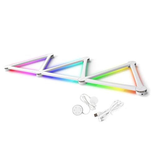 JNJOOD Intelligente RGB-LED-Wandleuchten, USB, dimmbare Lichtstäbe mit 16 Millionen Farben mit Musiksynchronisierung, Dekoration für Zuhause zum Selbermachen von JNJOOD