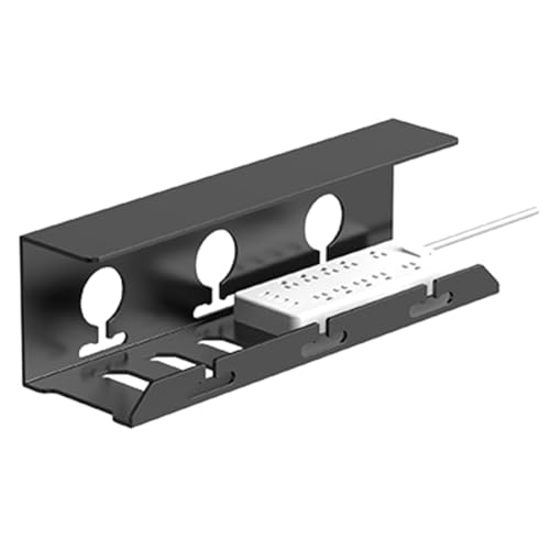 JNJOOD Kabelmanagement Der Schreibtisch Kabelablage Aus Metall Der Schreibtisch Mit Kabelklemme Mehrfachsteckdose Perforation Geräumig M von JNJOOD