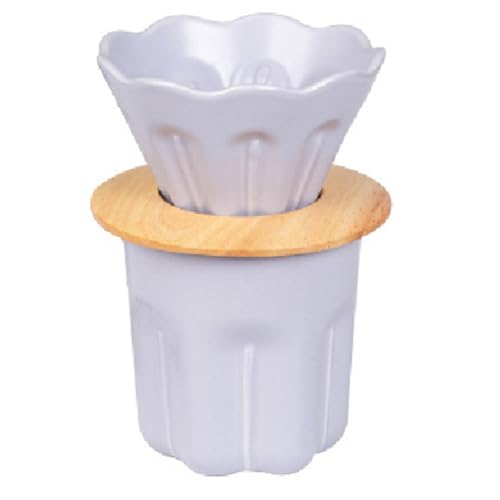 JNJOOD Keramik Kaffeetasse Handgemachte Filter Kaffee-Set über Wasserkocher Hochtemperatur-Kaffeeset , Violett von JNJOOD