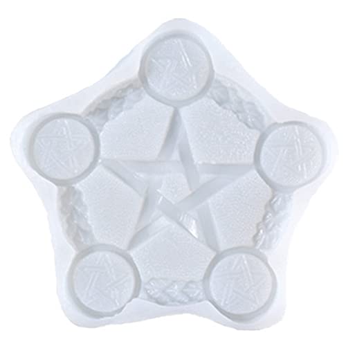 JNJOOD Kerzen Form, Pentagramm Kerzen Halter Silikon Form, Kerzen Halter Form JNJOOD Kerzen Form, Pentagramm Kerzen Halter Silikon Form, Kerzen Halter Form von JNJOOD