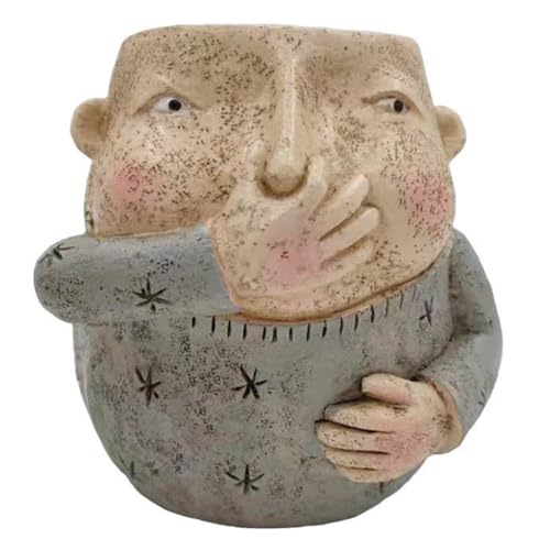 JNJOOD Kneifende Nase Fleischiges Mädchen Blumenvase Harz Handwerk Hausgarten Schreibtisch Ornamente Geschenk von JNJOOD