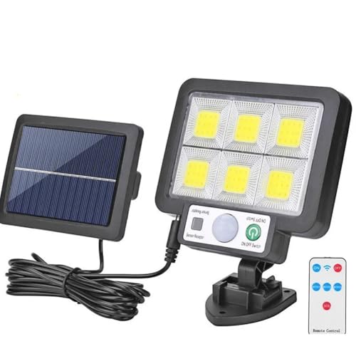 JNJOOD LED Solar Wandleuchte 3 Modi Lampe mit Bewegungssensor Wasserdichte Gartenlampe Solarlampe für die Sicherheit der Garage Wandleuchte von JNJOOD