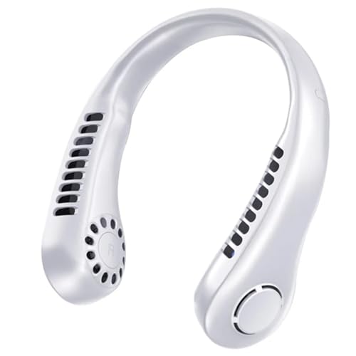 JNJOOD Leaf Weniger Hals Hängen Kleiner Ventilator USB Aufladen Outdoor Tragbar Tragbar Sport Hals Hängen Sommer Ventilator A von JNJOOD