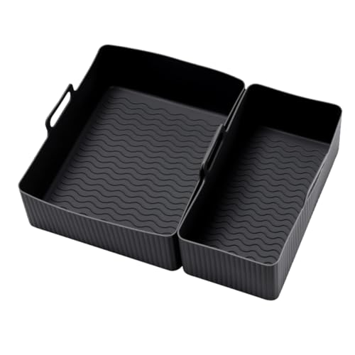 JNJOOD Luftfritteuse Tablett, Luftfritteuse Korb, Wiederverwendbares Backblech, Antihaft-Backblech für Pizza A von JNJOOD