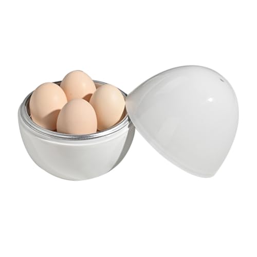 JNJOOD Mikrowellenherd für Eier in 5 Minuten für weiche oder weiche Eier, kocht bis zu 4 Eier. Mehrzweck-Dampffunktion von JNJOOD