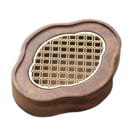 JNJOOD Mini-Massivholz-Teetablett Chinesischer Stil Retro Wasserspeicher-Übertopf Tragbare Reise Outdoor Kleiner Teetisch Trocken Einfach zu bedienen 14X18X4cm von JNJOOD