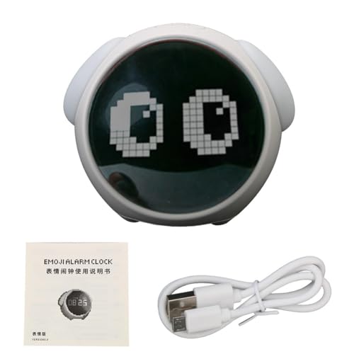 JNJOOD Multifunktionaler Wecker für Kinder Digitalwecker mit Expression für Nachtlicht LED Digital Home (A) von JNJOOD