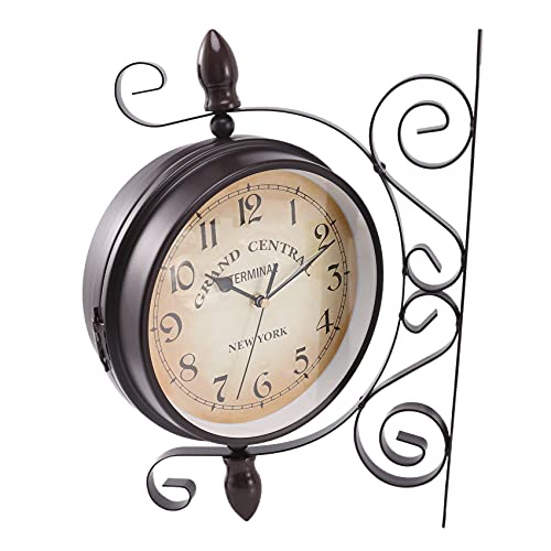 JNJOOD New Retro Style Wanduhr Innovative doppelseitige Wanduhr Design von JNJOOD