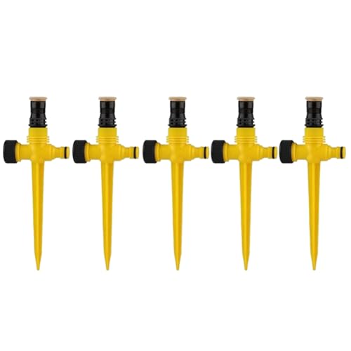 JNJOOD Pflanzengarten Gemüsegarten Sprinkler Serie Pin Sprinkler Einstellbare Zerstäubung Vergraben Sprinkler Erdungsstecker Gelb von JNJOOD