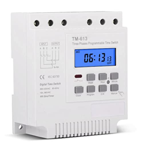 JNJOOD Programmierbarer dreiphasiger Schalter 380 V 415 V mit Hintergrundbeleuchtung von JNJOOD
