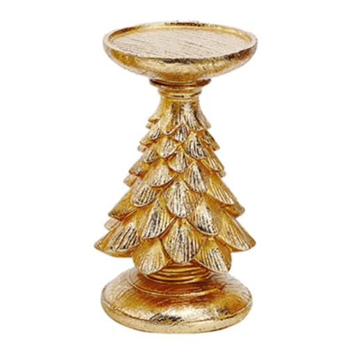 JNJOOD Retro Harz Kerzenhalter in Form eines Weihnachtsbaums - Festliche Dekoration, Schreibtischatmosphäre, Vintage Kerzenhalter B JNJOOD Retro Harz Kerzenhalter in Form eines Weihnachtsbaums - Festliche Dekoration, Schreibtischatmosphäre, Vintage Kerzenhalter B von JNJOOD
