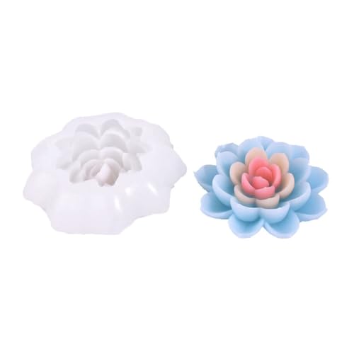JNJOOD Simulation Silikonform Kerze Blume Blume Seife Duft Ornamente Herstellung Schokoladenkuchen Dekoration Geschenk Langlebig Einfache Installation, C von JNJOOD