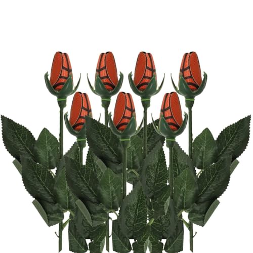 JNJOOD Softball-Rose, Sport-Lederrose, Handgefertigte Künstliche Softball-Blumen, Geschenk für Softball-Mama-Fans, Team-Abschlussfeier, D von JNJOOD