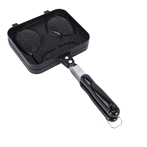 JNJOOD Taiyaki Pfanne Doppelte Fischform Heiße Waffle Cake Maker Pancake Japanische Pfanne Doppelpfanne von JNJOOD