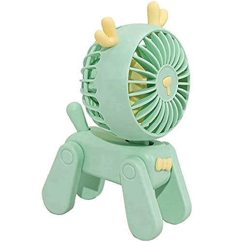 JNJOOD Tischventilator Kleiner Tischventilator Mini Tischventilator für Erwachsene kann für Reisen im Freien verwendet werden (Grün) von JNJOOD