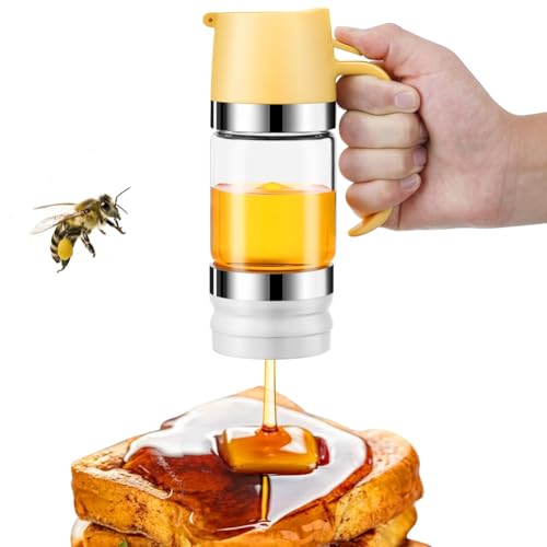 JNJOOD Tropfenzähler aus Glas, 10 Unzen mit Griff, Sirup-Spender für Brot, Kaffee oder Tee von JNJOOD