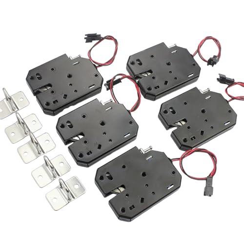 JNJOOD Türschlösser 5 Stück DC 12 V kleines elektromagnetisches Schloss, automatische elektrische Steuerung, Mini-Elektronikschloss für Tür, einfach zu installieren von JNJOOD