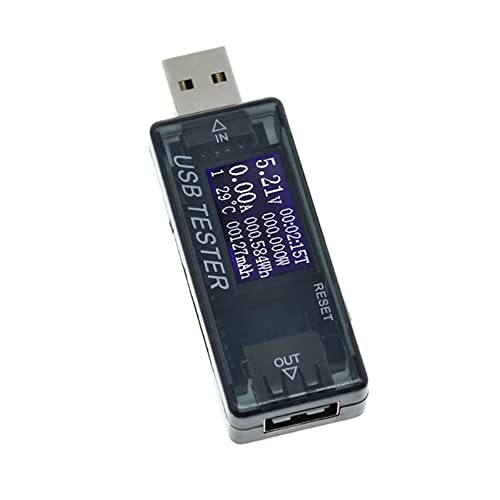 JNJOOD USB-Tester DC-Leistungsmesser Tester 4V-30V Digitales Voltmeter Power Bank Wattmeter Spannungsprüfer Strom- und Spannungsprüfer USB Schwarz JNJOOD USB-Tester DC-Leistungsmesser Tester 4V-30V Digitales Voltmeter Power Bank Wattmeter Spannungsprüfer Strom- und Spannungsprüfer USB Schwarz von JNJOOD