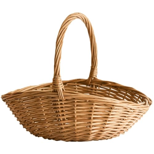 JNJOOD Wickerkorb Wäschekorb Aus mit, Geschenkkorb, Picknickkorb, Kleiner Küchenkorb von JNJOOD