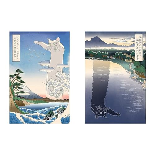 JNJOOD XL-Lustiges schwarzes Longcat Canvas Painting Wandkunst Poster Druck für die Heimdekoration Einfach zu installieren einfach zu bedienen von JNJOOD